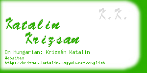katalin krizsan business card