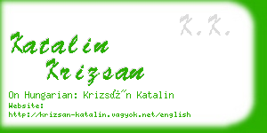 katalin krizsan business card